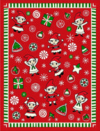Whimsical Elves Festive Holiday Christmas Rug
