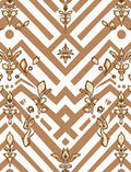 Baroque Floral Geometric Brown Pattern Rug