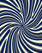 Dynamic Swirl Blue Beige Abstract Rug