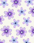 Purple Blue Floral Repeat Rug