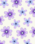 Purple Blue Floral Repeat Rug