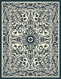 Vintage Symmetry Floral Design Rug
