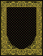 Black Yellow Floral Border Rug