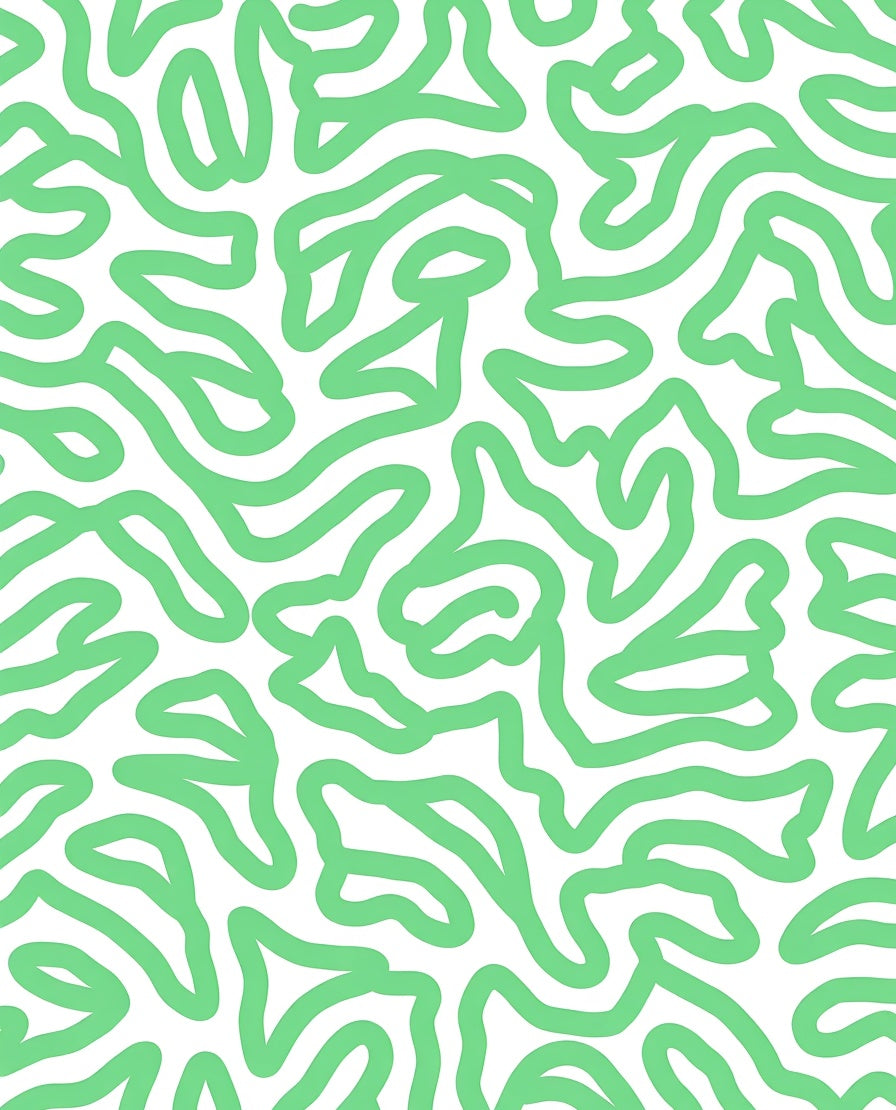 Abstract Organic Swirl Pattern Rug