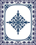Classic Blue Floral Medallion Design Rug