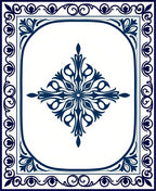 Classic Blue Floral Medallion Design Rug