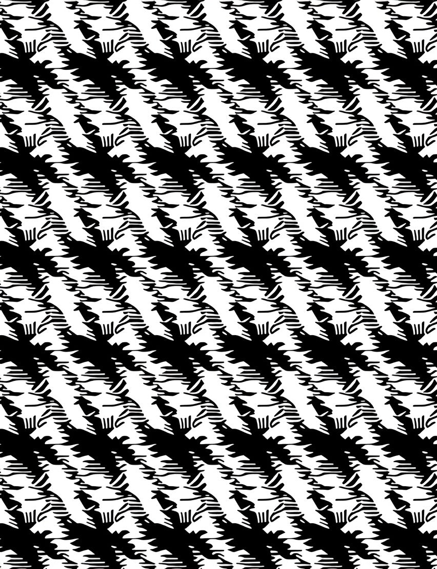 Black White Abstract Diagonal Design Rug