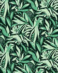 Verdant Leaf Pattern Artful Print Rug