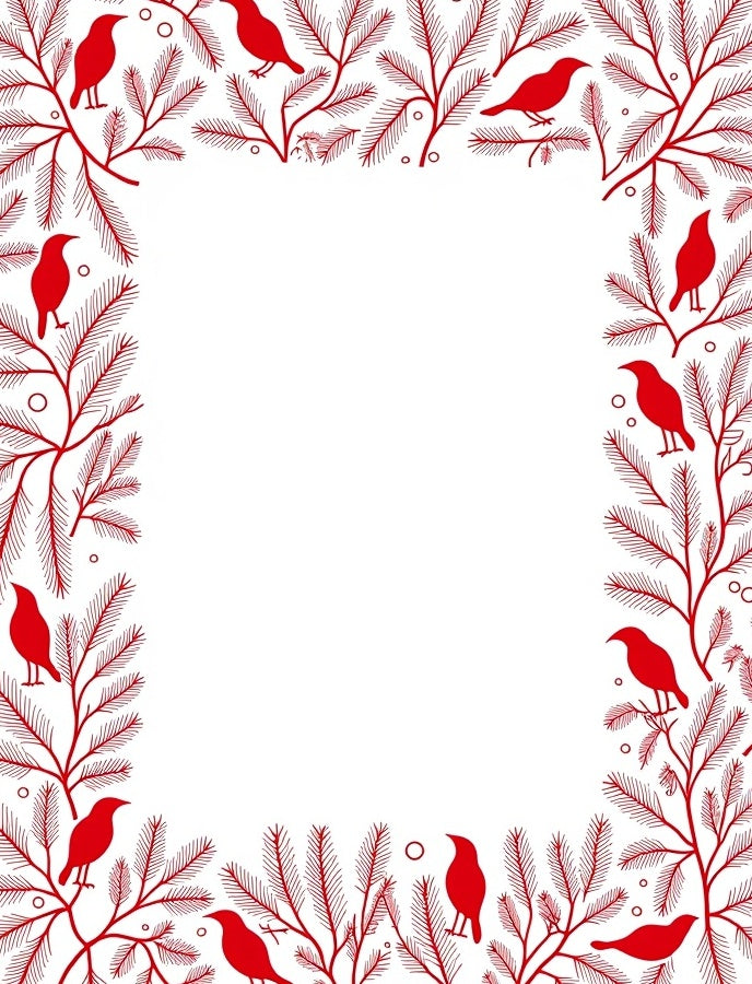 Red Bird Branch Border Rug