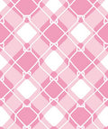 Pink Diamond Lattice Pattern Rug