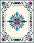 Floral Frame Medallion Design Rug