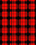 Bold Red Black Plaid Pattern Design Rug