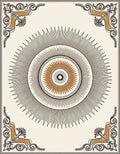 Sunburst Ornament With Orange Accents Rug