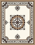 Ornate Central Medallion Filigree Frame Rug