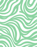 Abstract Mint Green Swirls Pattern Rug