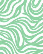 Abstract Mint Green Swirls Pattern Rug
