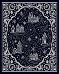 Whimsical White Village Snowflake Rug