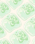Abstract Green Organic Shapes Pattern Rug