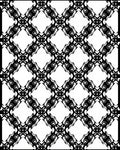 Ornate Black White Lattice Pattern Rug