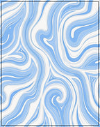 Blue Swirl Marble Pattern Rug