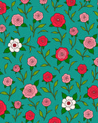 Whimsical Floral Pattern Rug