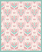 Art Deco Owl Floral Pattern Rug