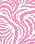Pink Zebra Striped Abstract Design Rug