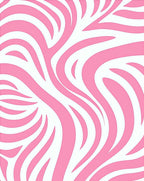 Pink Zebra Striped Abstract Design Rug