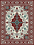 Ornate Floral Medallion Design Rug