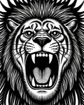 Bold Lion Roar Graphic Rug