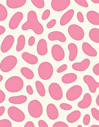 Pink Organic Shapes Pattern Rug