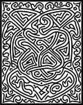 Bold Black White Abstract Pattern Rug
