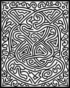 Bold Black White Abstract Pattern Rug