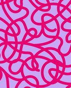 Modern Abstract Pink Swirls Rug