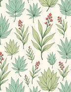 Vibrant Leaf Bloom Pattern Rug