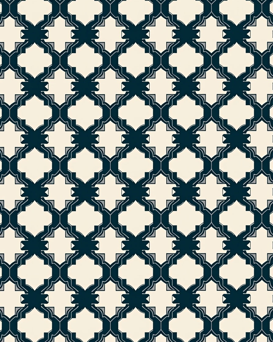 Classic Quatrefoil Lattice Design Rug