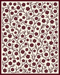 Vine And Cherry Blossom Pattern Rug