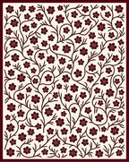 Vine And Cherry Blossom Pattern Rug