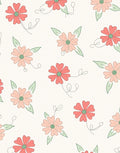Delicate Daisy Floral Pattern Rug