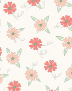Delicate Daisy Floral Pattern Rug