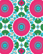 Bright Floral Mandala Pattern Rug