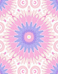 Pastel Floral Sunburst Pattern Rug