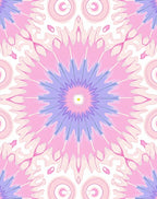 Pastel Floral Sunburst Pattern Rug