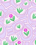 Floral And Leaf Patterned Rug