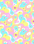 Playful Pastel Abstract Shapes Rug