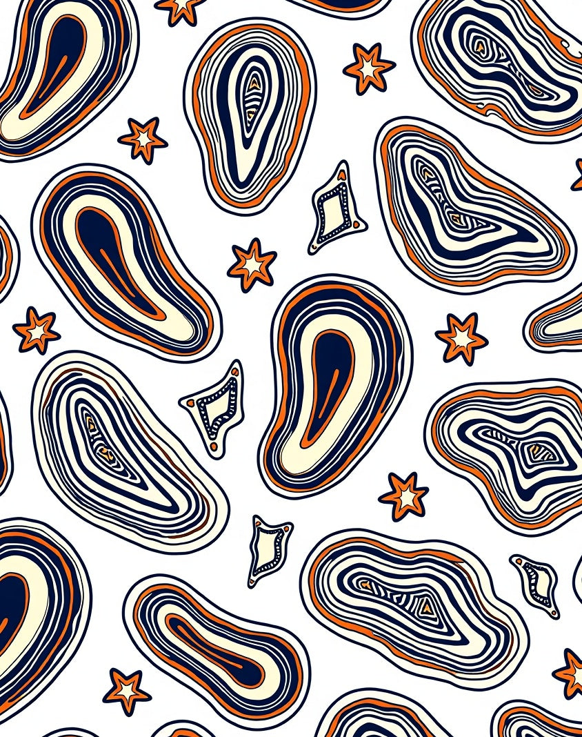 Agate Inspired Abstract Pattern Rug