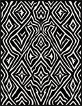 Bold Black White Geometric Zebra Design Rug