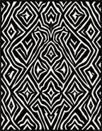 Bold Black White Geometric Zebra Design Rug