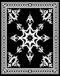 Black And White Folk Star Rug