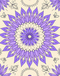 Purple Bloom Butterfly Motif Rug
